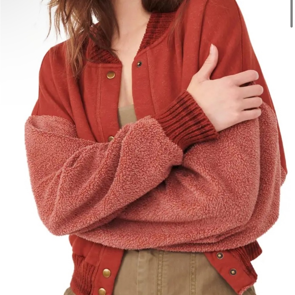 Free People Hollaback button up cropped jacket size Large